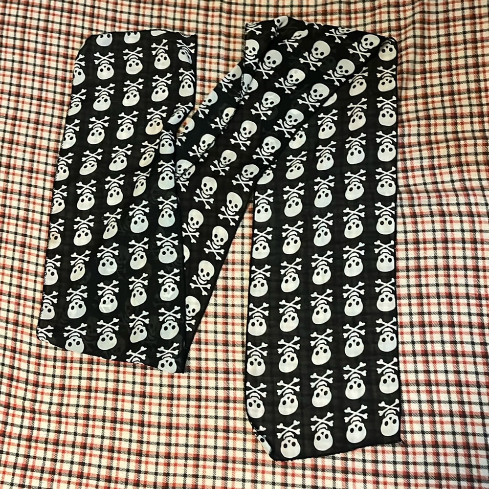 Sheer skull and crossbones scarf